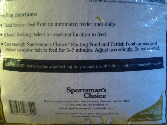 sportsman's choice fish feed