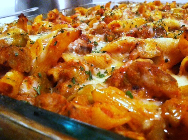 pasta, baked with eggplant and sausage (2).jpg